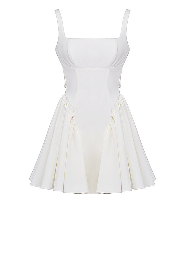 Mini dress with bow
