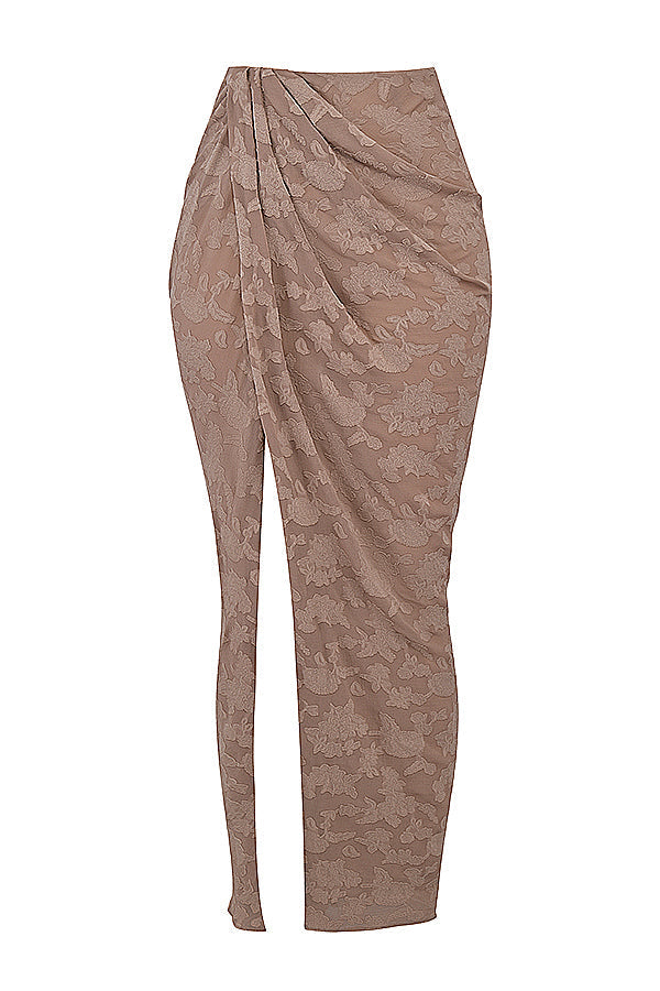 Mushroom lace corset and maxi skirt