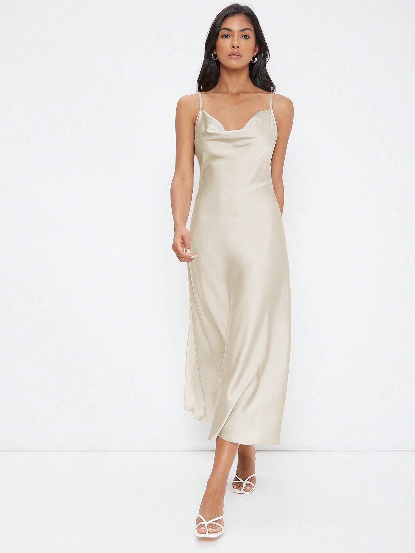 Satin maxi dress