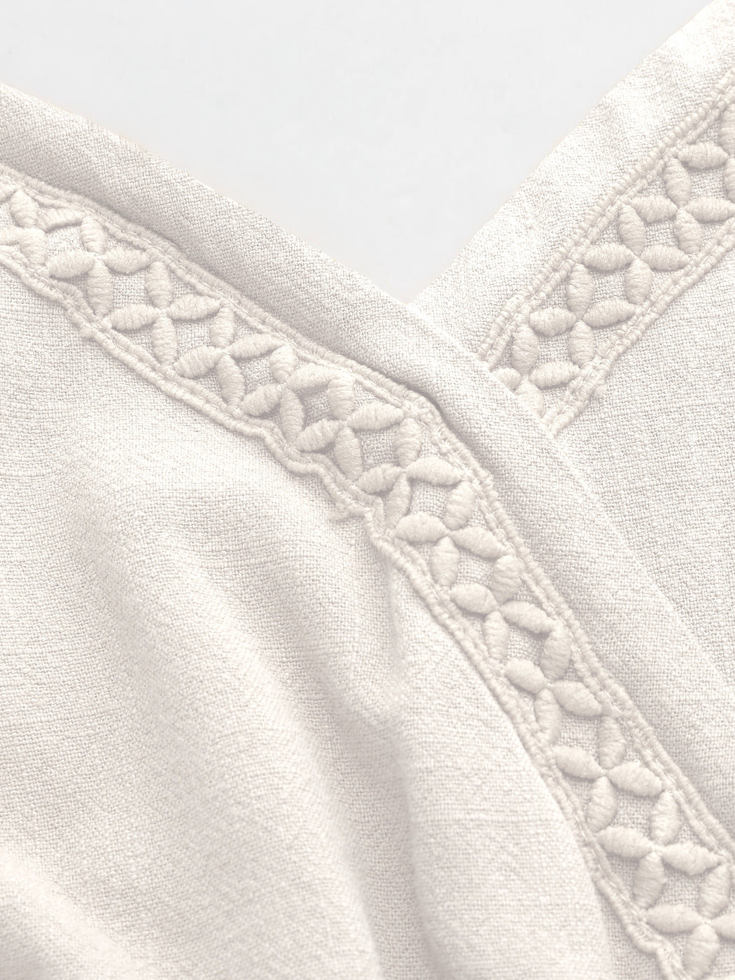 Elegant white dress with texture