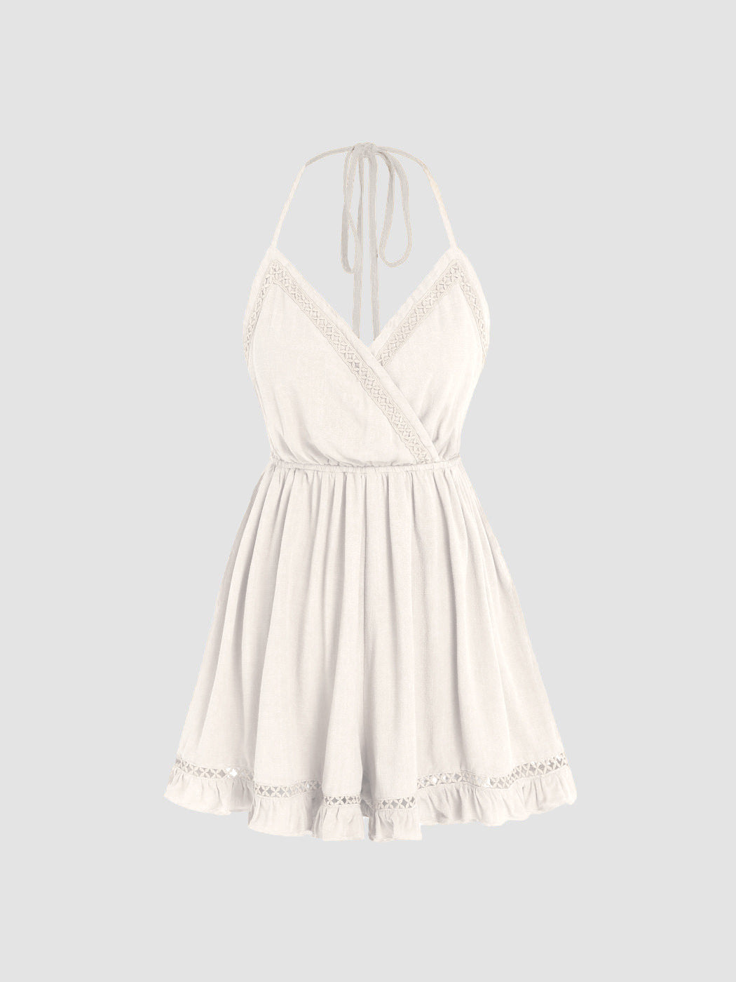 Elegant white dress with texture