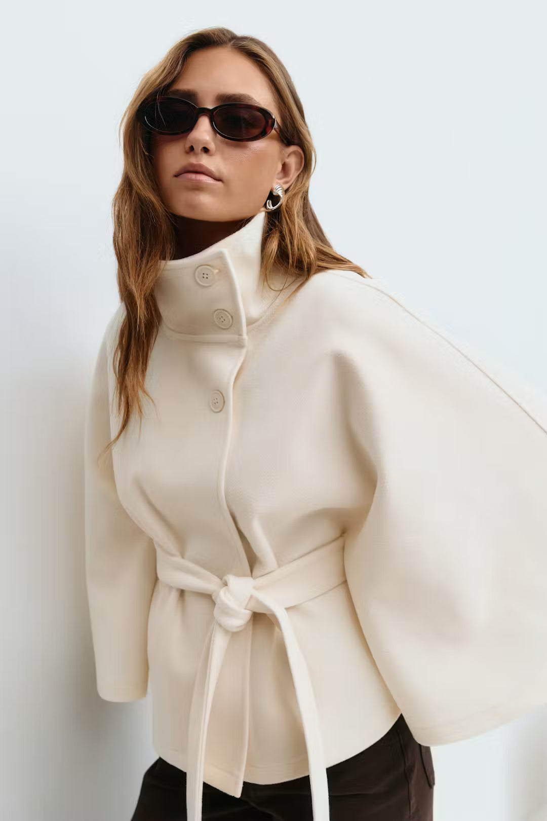 Belt Cape Loose Jacket