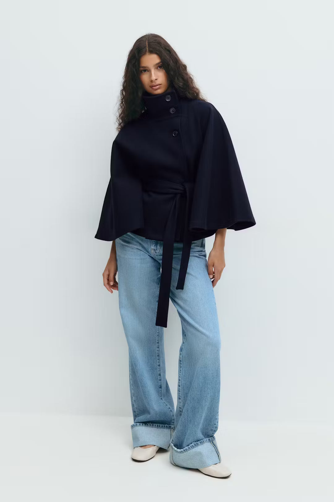 Belt Cape Loose Jacket