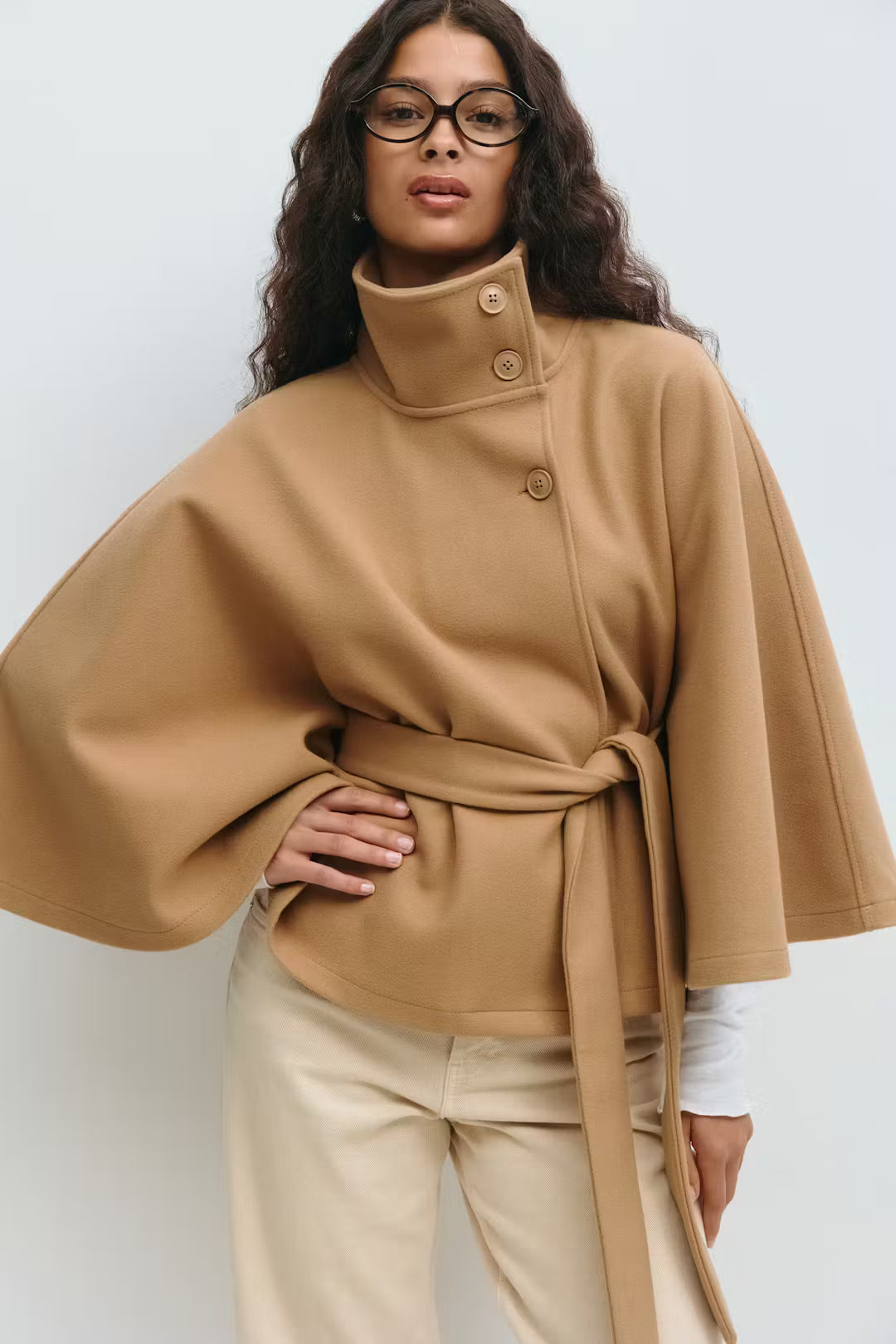 Belt Cape Loose Jacket