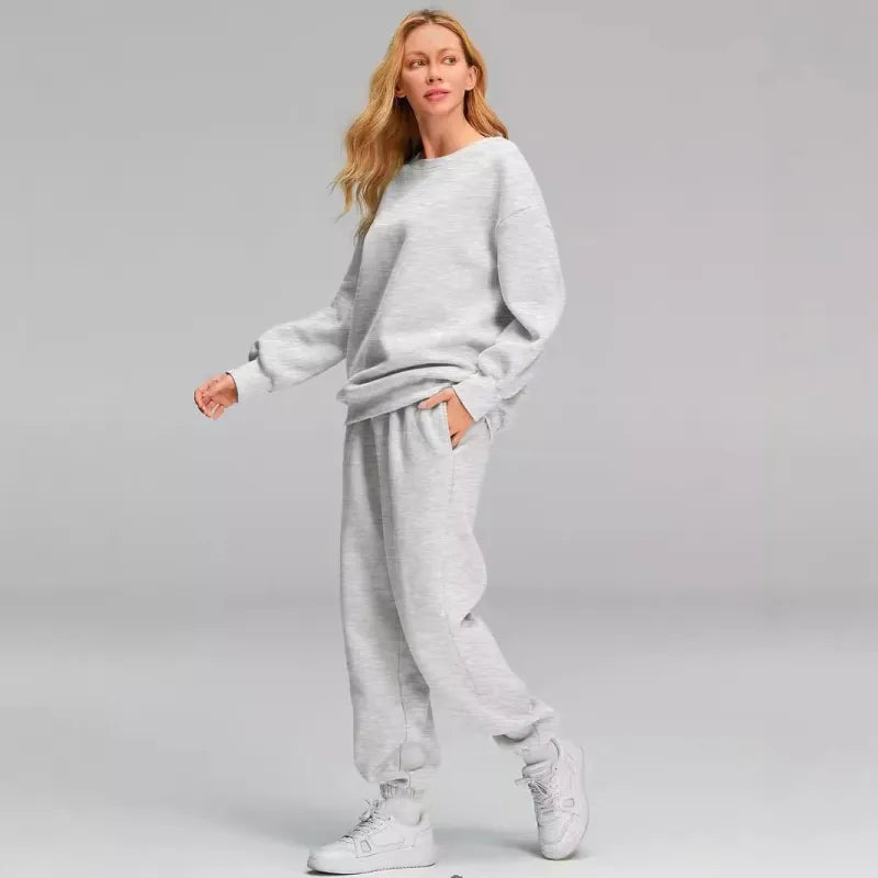 Two Piece Set Tracking Suit In Grey