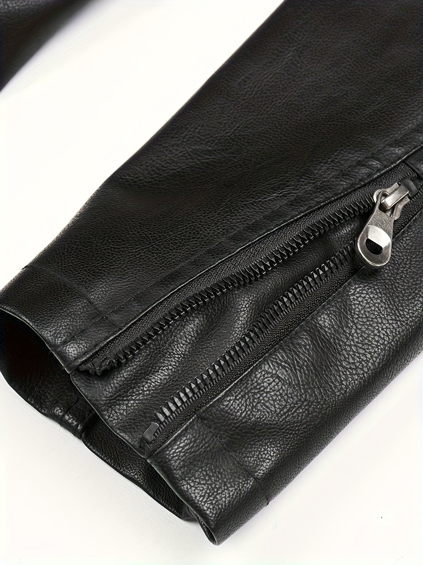 Long leather jacket for men