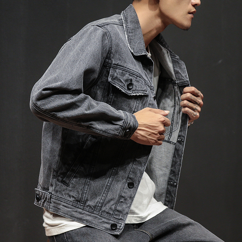 Black denim shirt