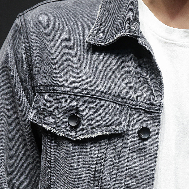 Black denim shirt