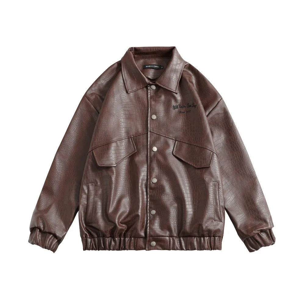 Textured Leather jacket