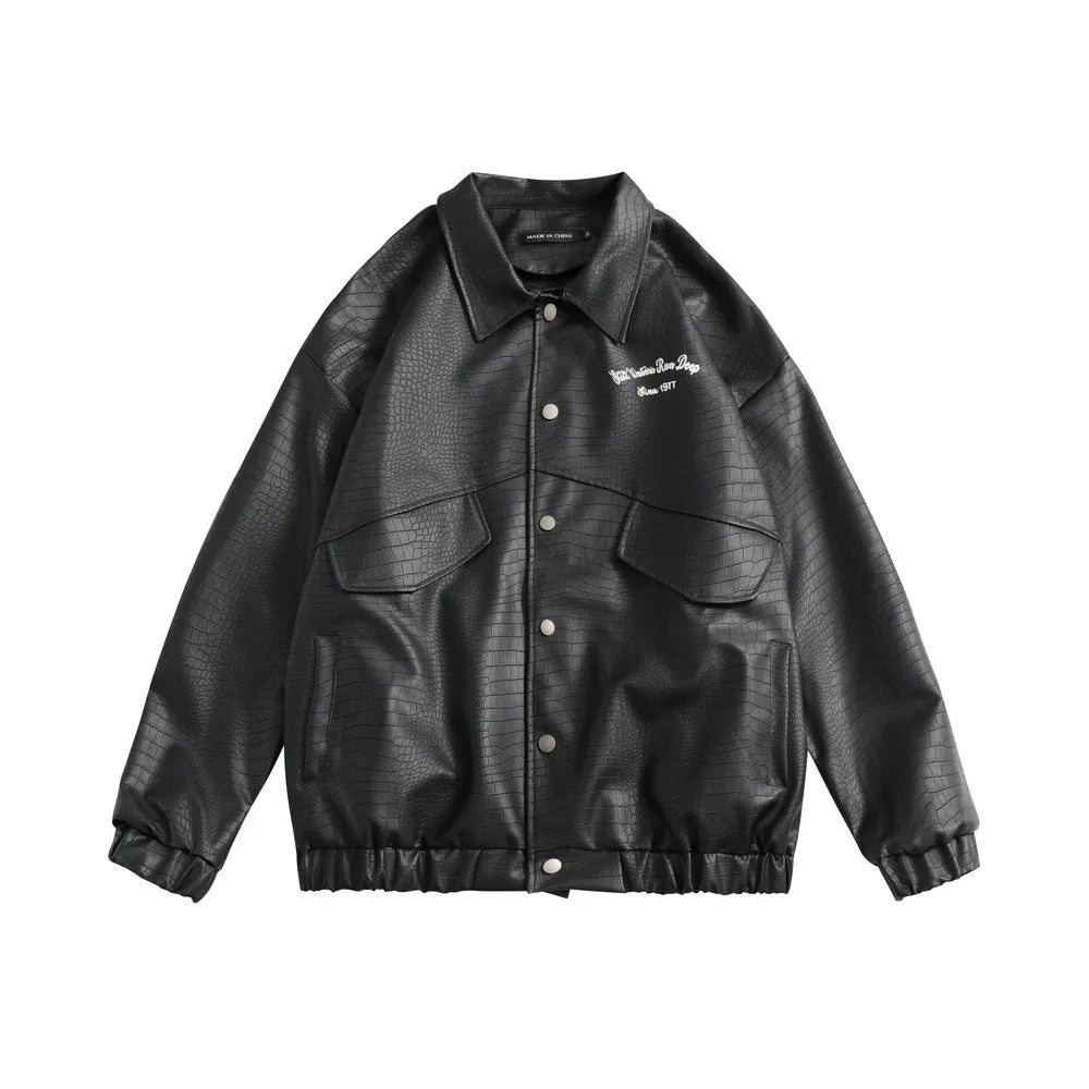 Textured Leather jacket