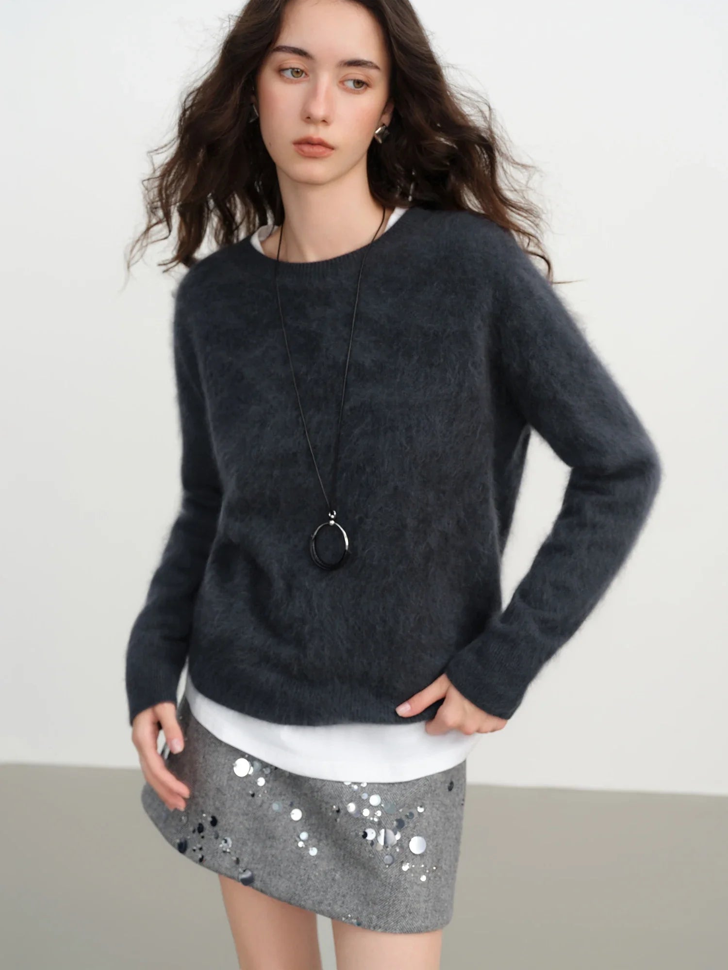 Wool Blend Cashmere Pullover