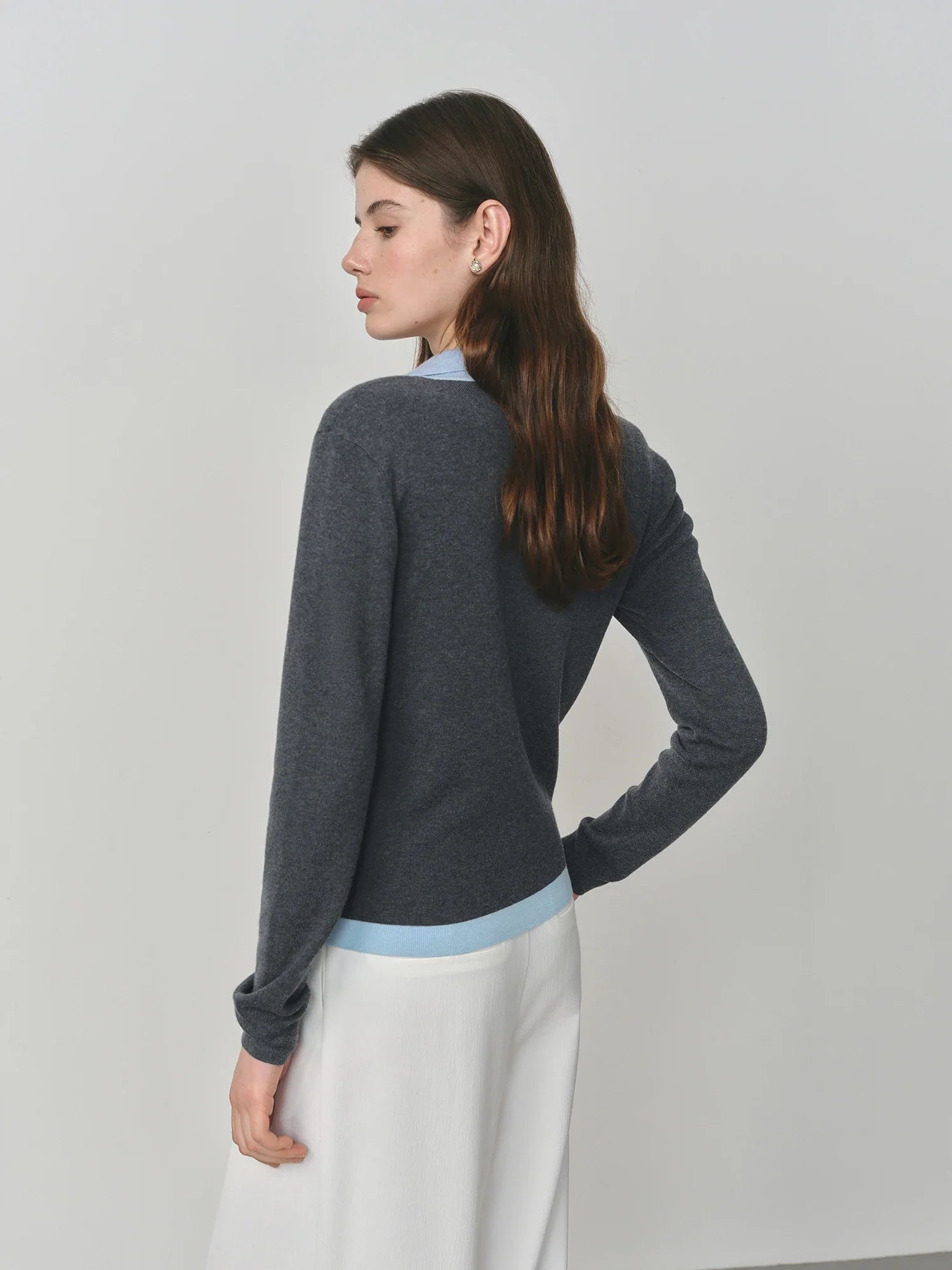 Knitted Two Color Sweater