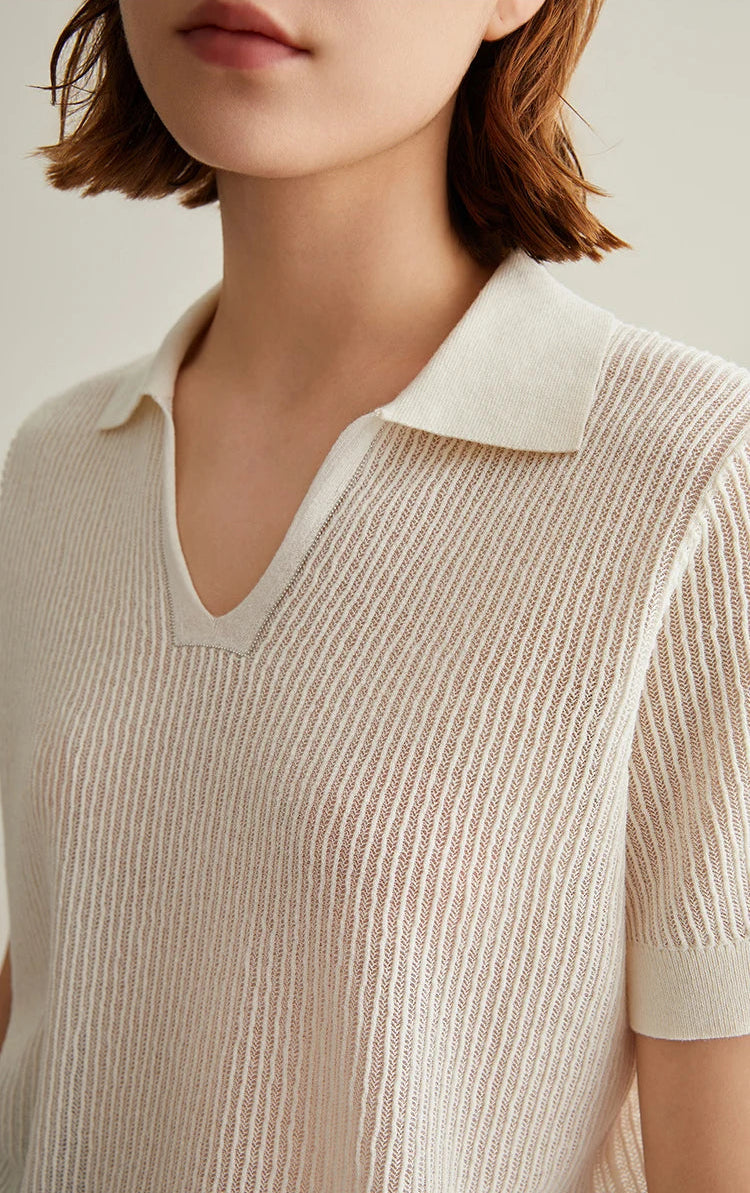 Linen Silk Polo Shirt