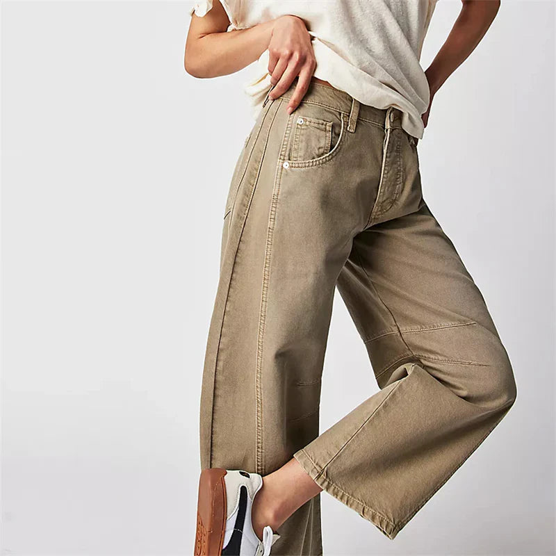 Mid-Rise Barrel Jeans