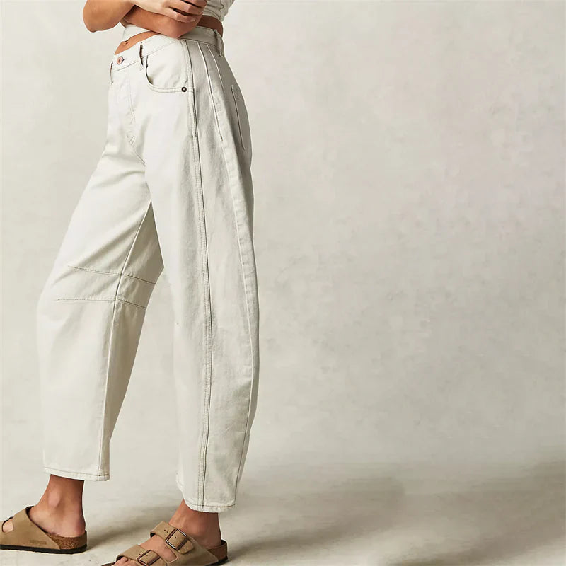 Mid-Rise Barrel Jeans