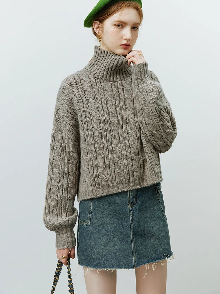 Dough Twists High Neck Sweater