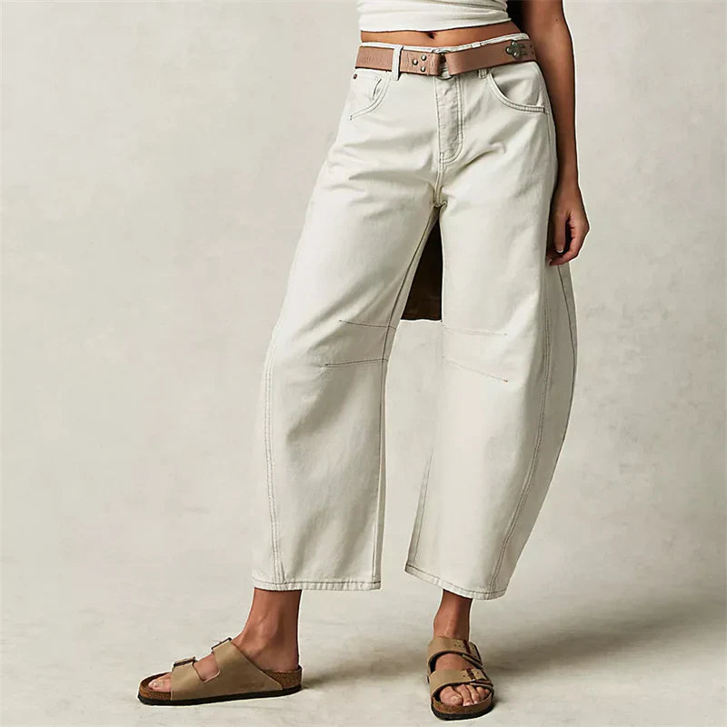 Mid-Rise Barrel Jeans