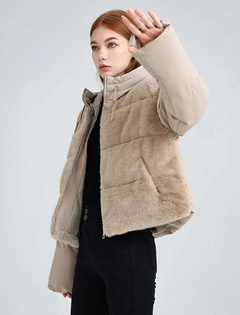Splicing Fur Jacket