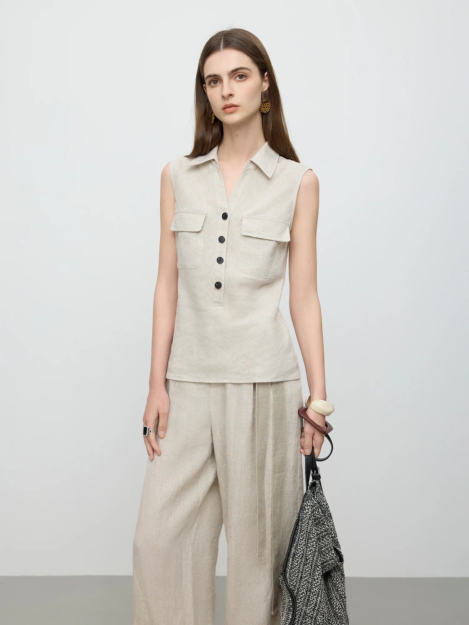 Relaxed Vest Top and Pants Set