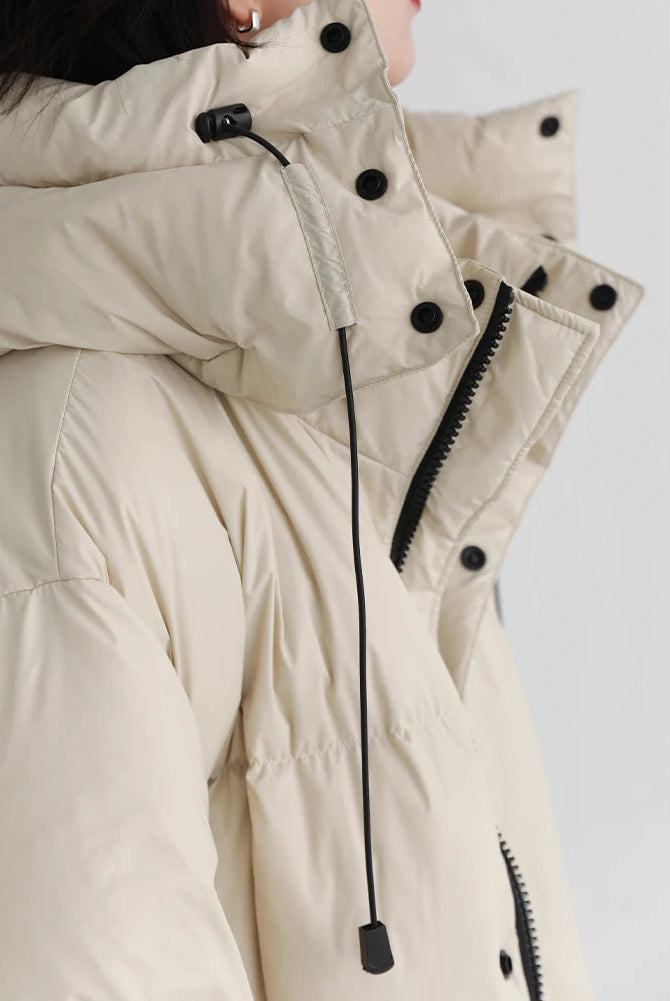 Hooded Thick Warm Long Down Jacket