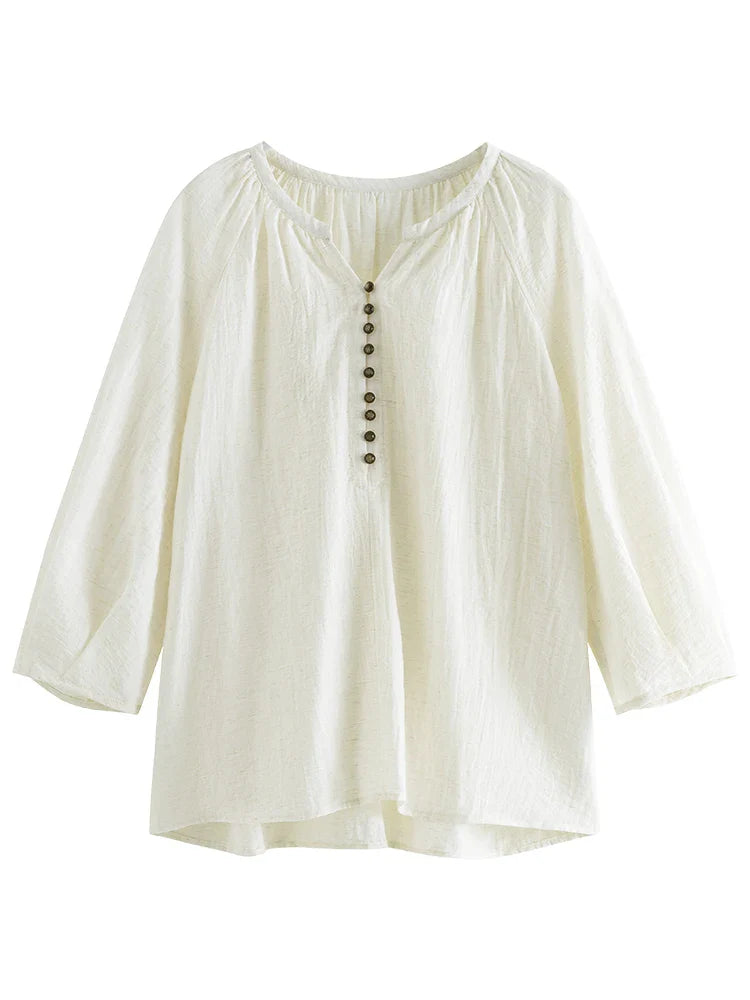 Linen Loose Beige Shirt
