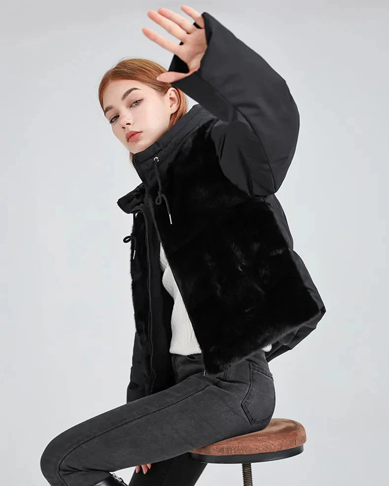 Splicing Fur Jacket