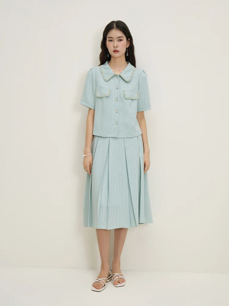 Elegant Classic Top and Skirt Set