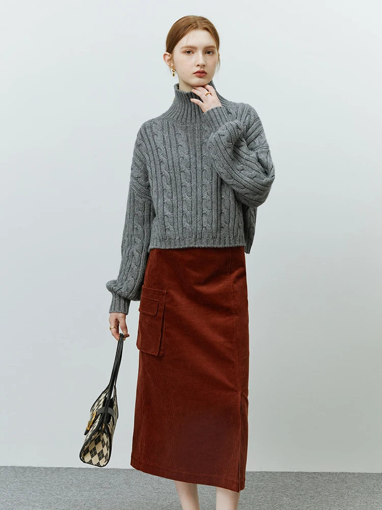 Dough Twists High Neck Sweater