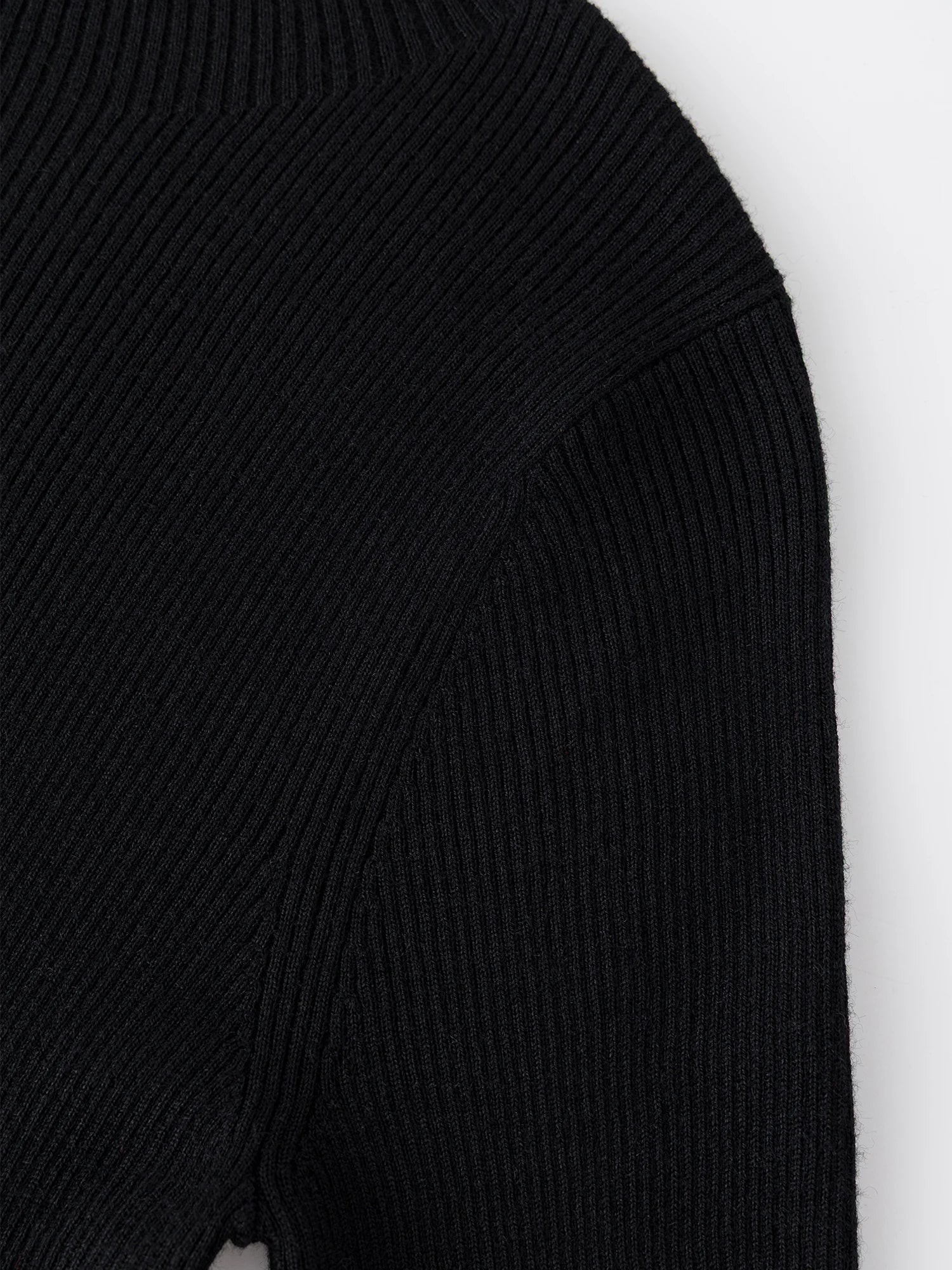 Asymmetric Knit Wool Sweater