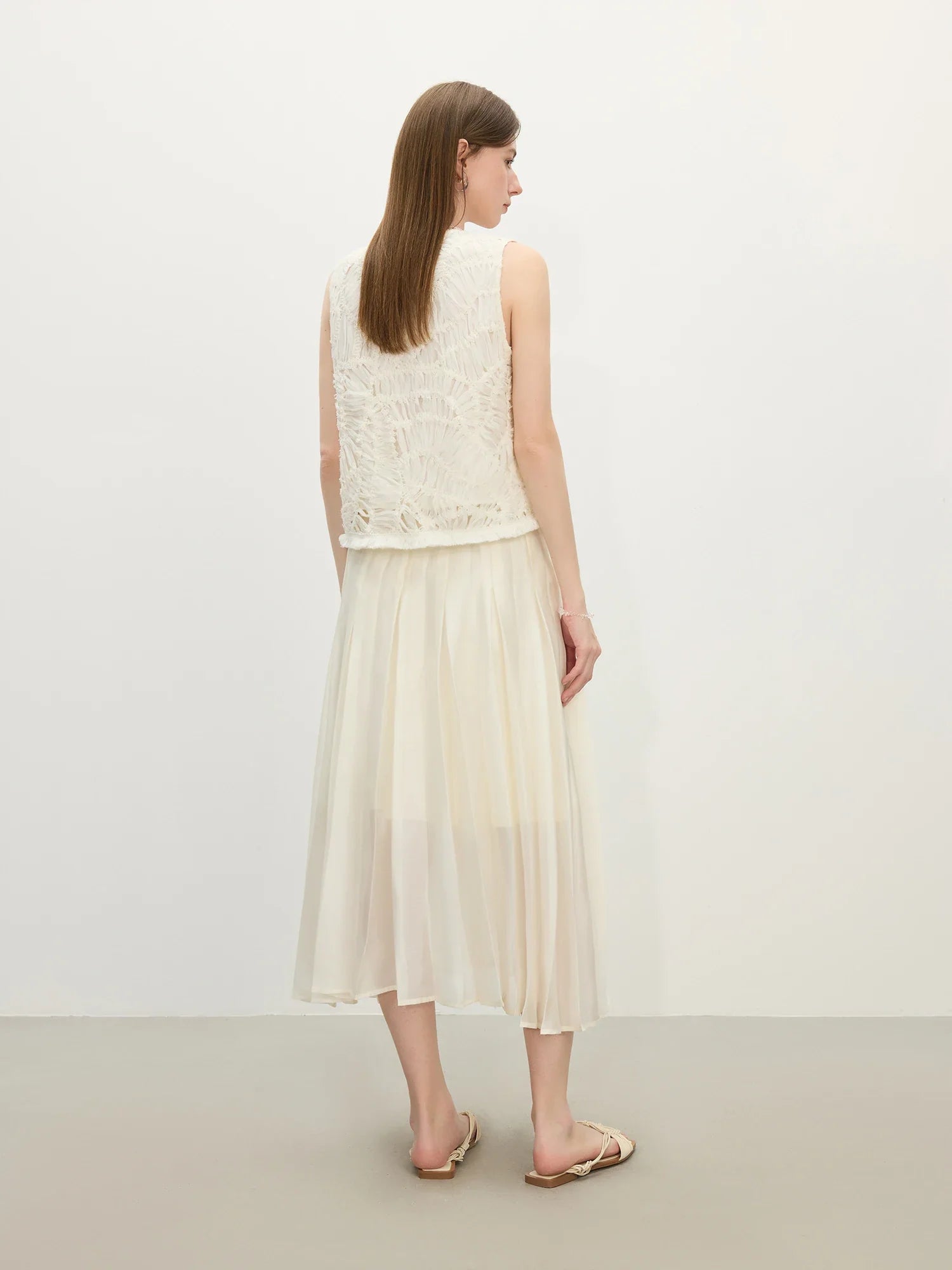 Beige Versatile Sleeveless Top