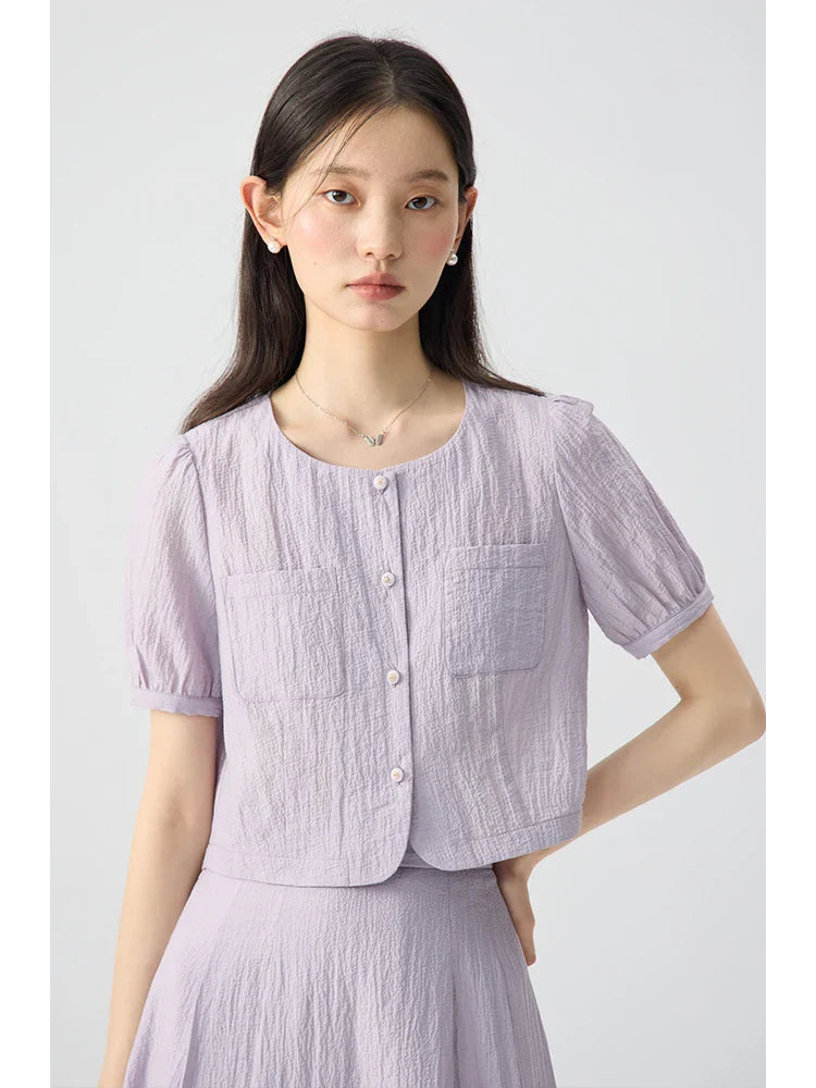Casual Soft Loose Top and Skirt Set