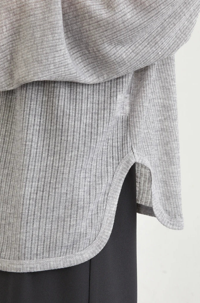 Loose V-neck Gray Cardigan