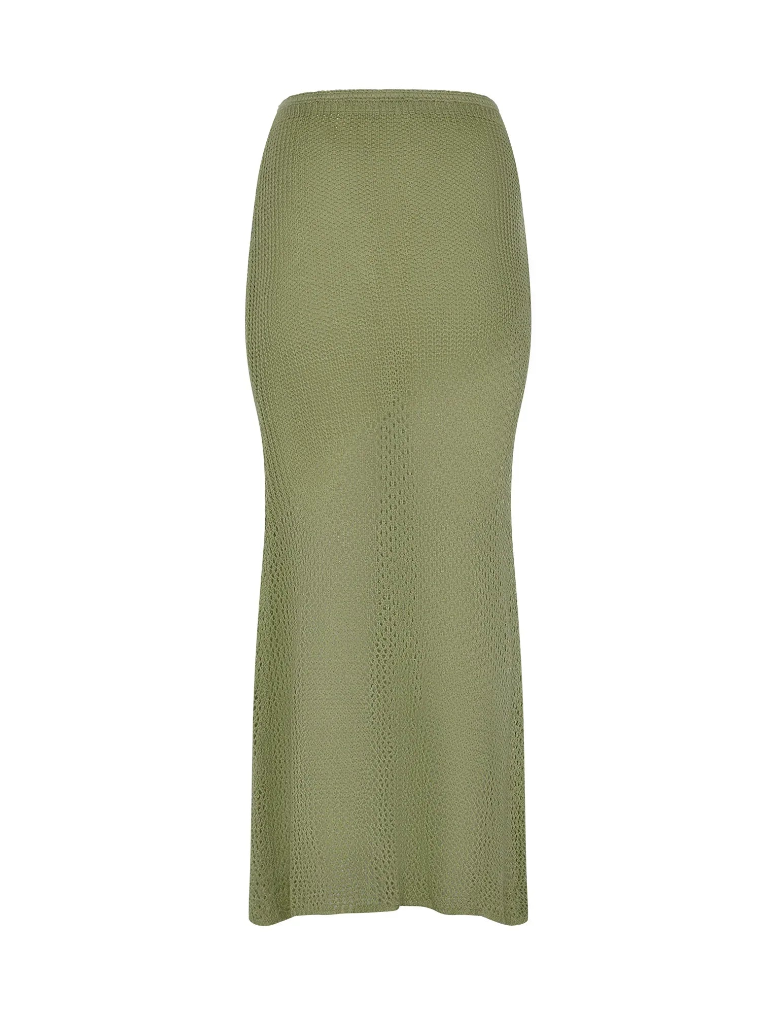 Knitted summer set with top and skirt