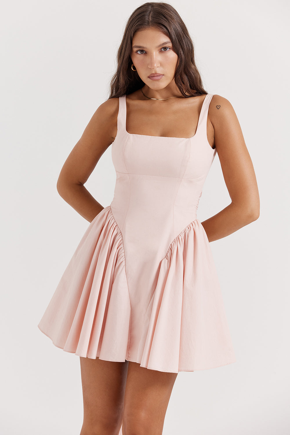 Mini dress with bow