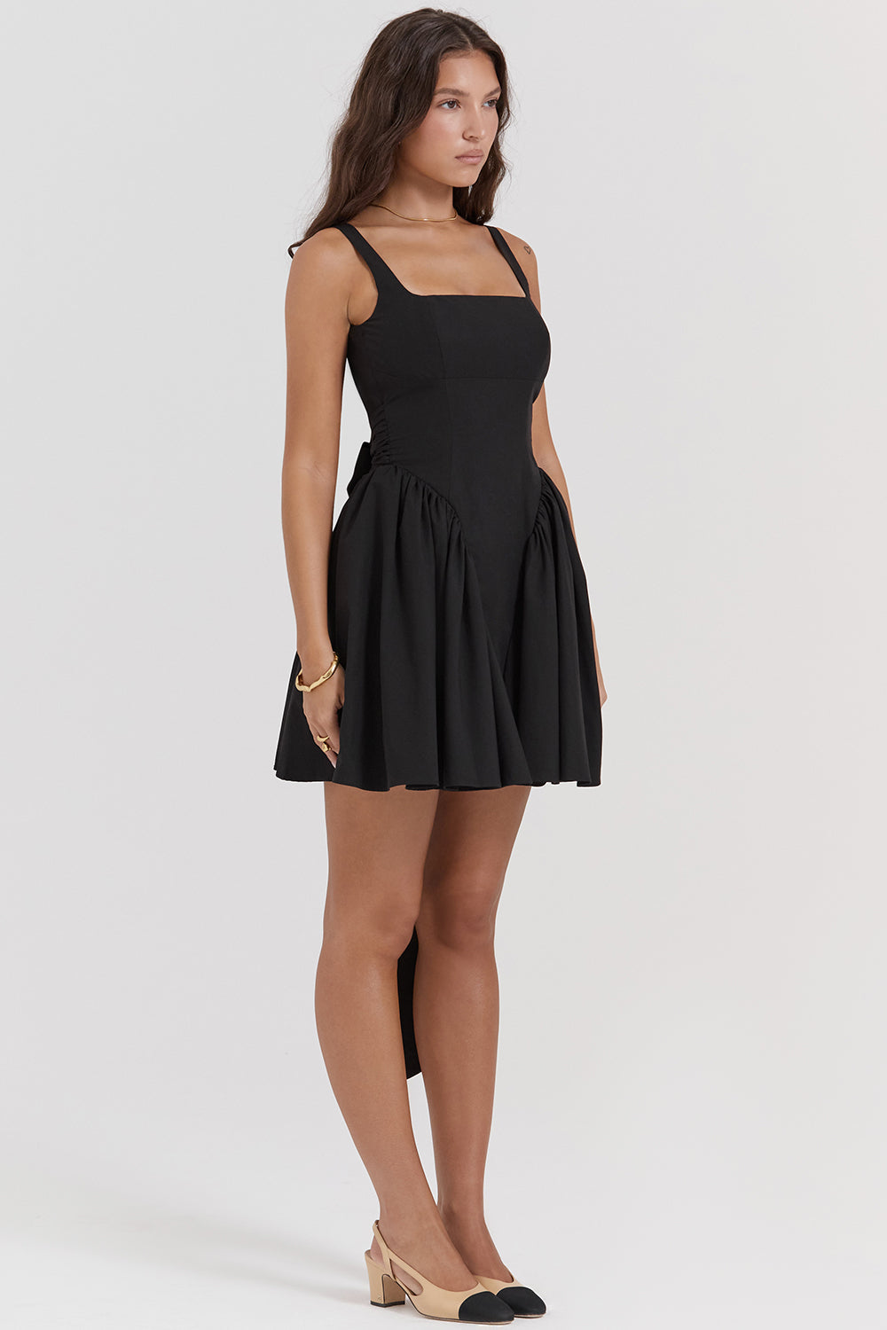 Mini dress with bow