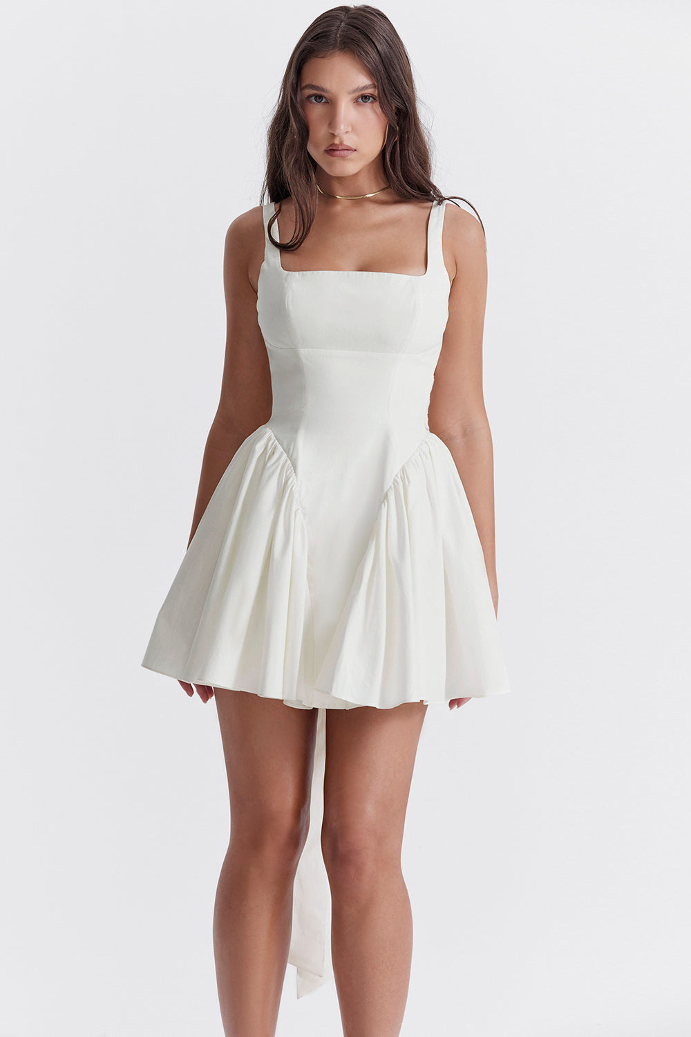 Mini dress with bow