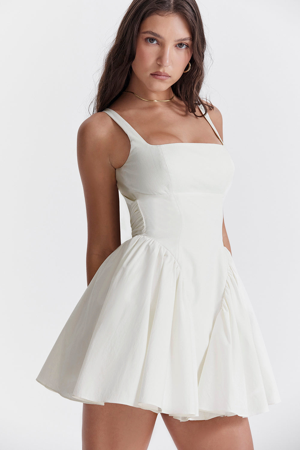 Mini dress with bow