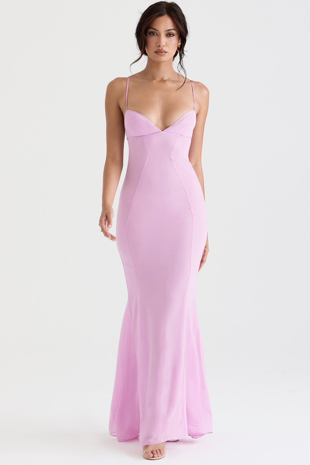 Maxi dress with corset