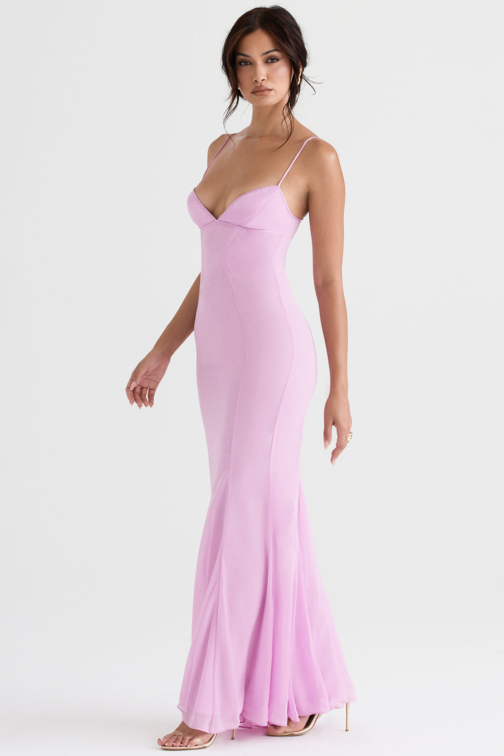 Maxi dress with corset