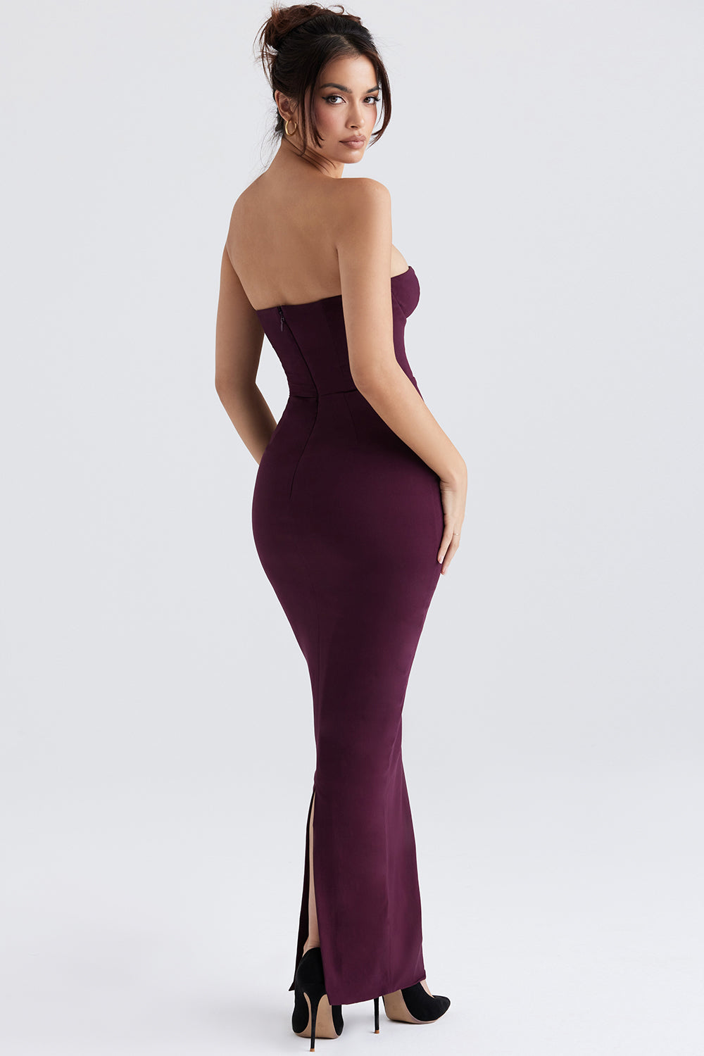 Strapless corset maxi dress
