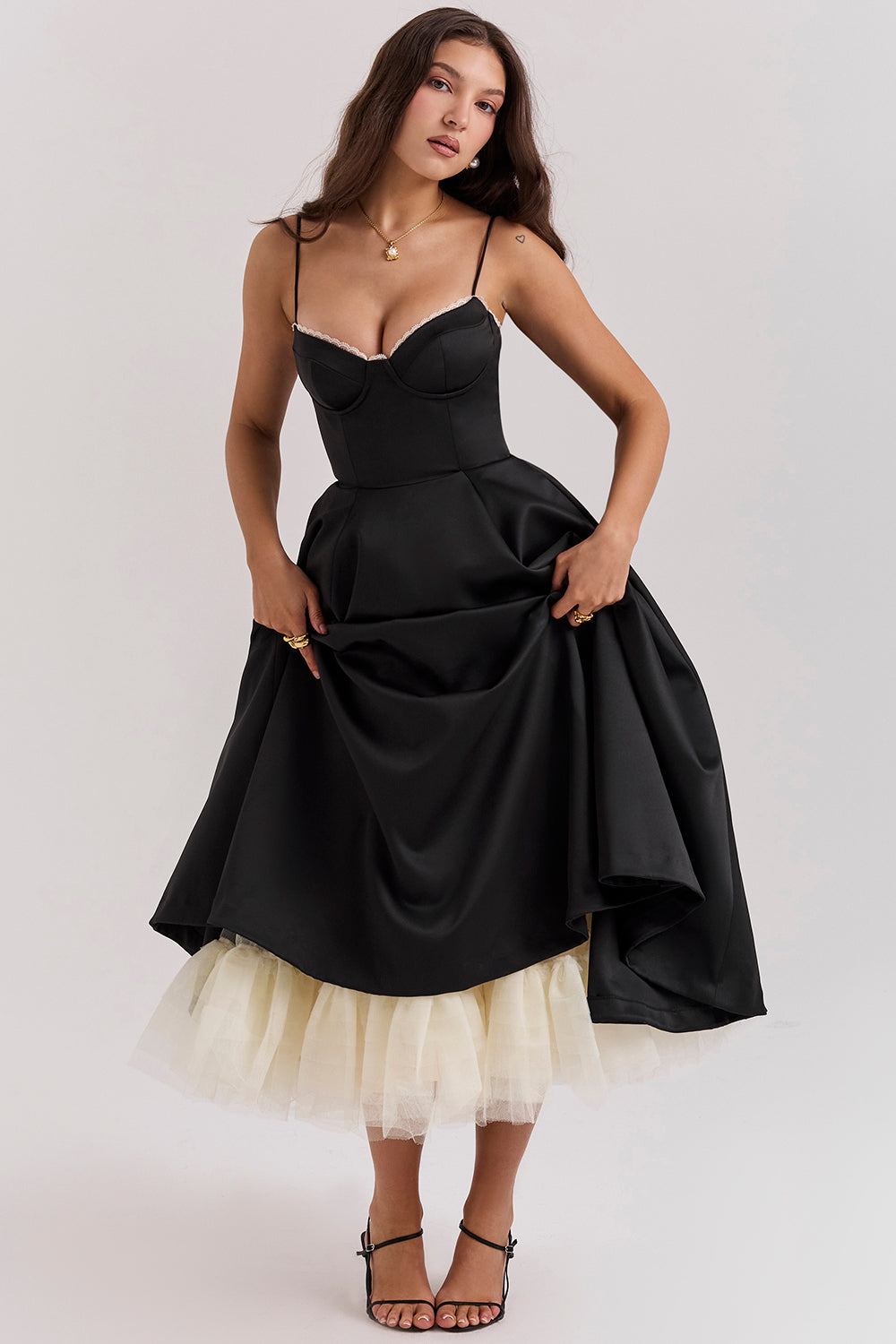 Tulle midi dress
