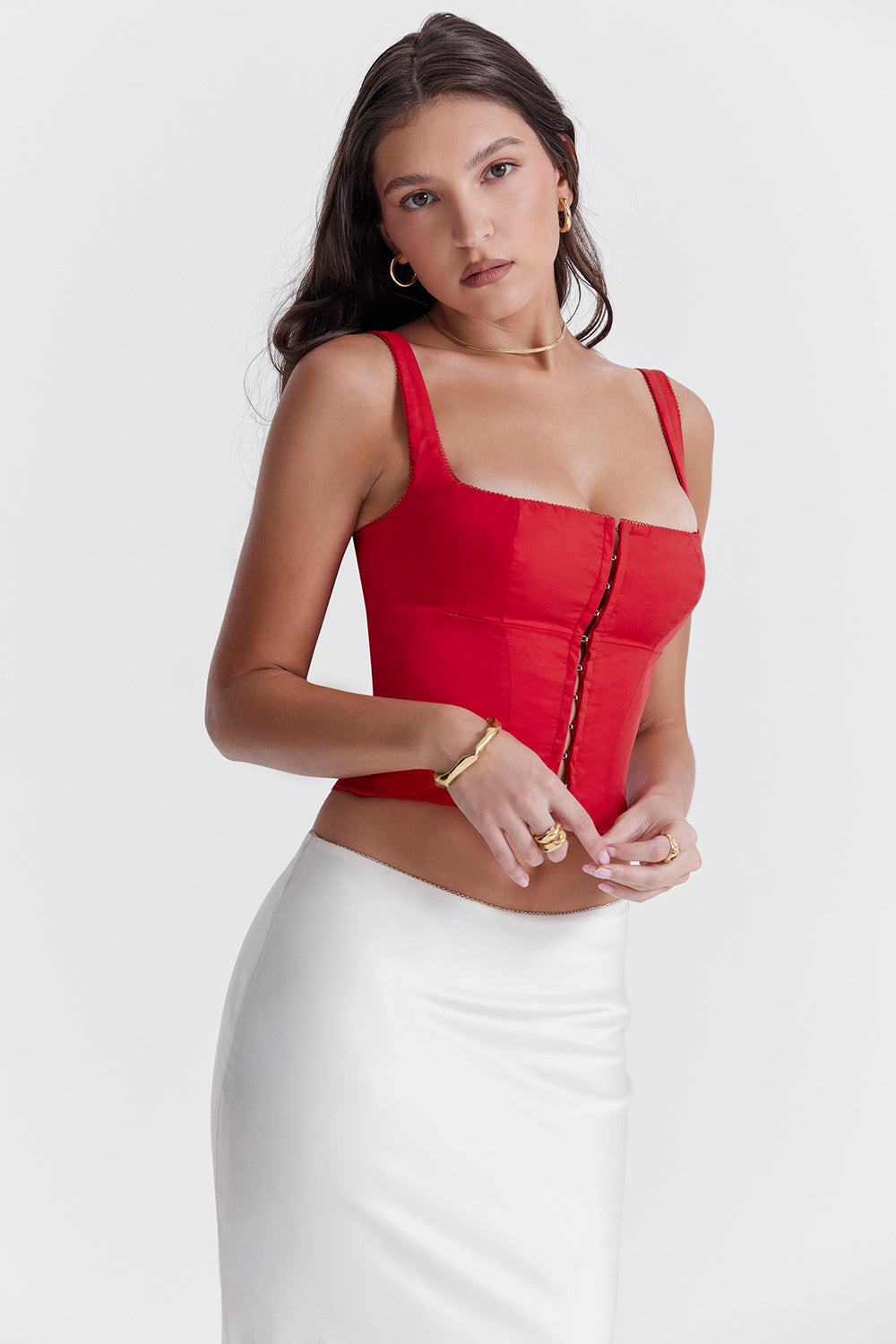 Cherry red corset