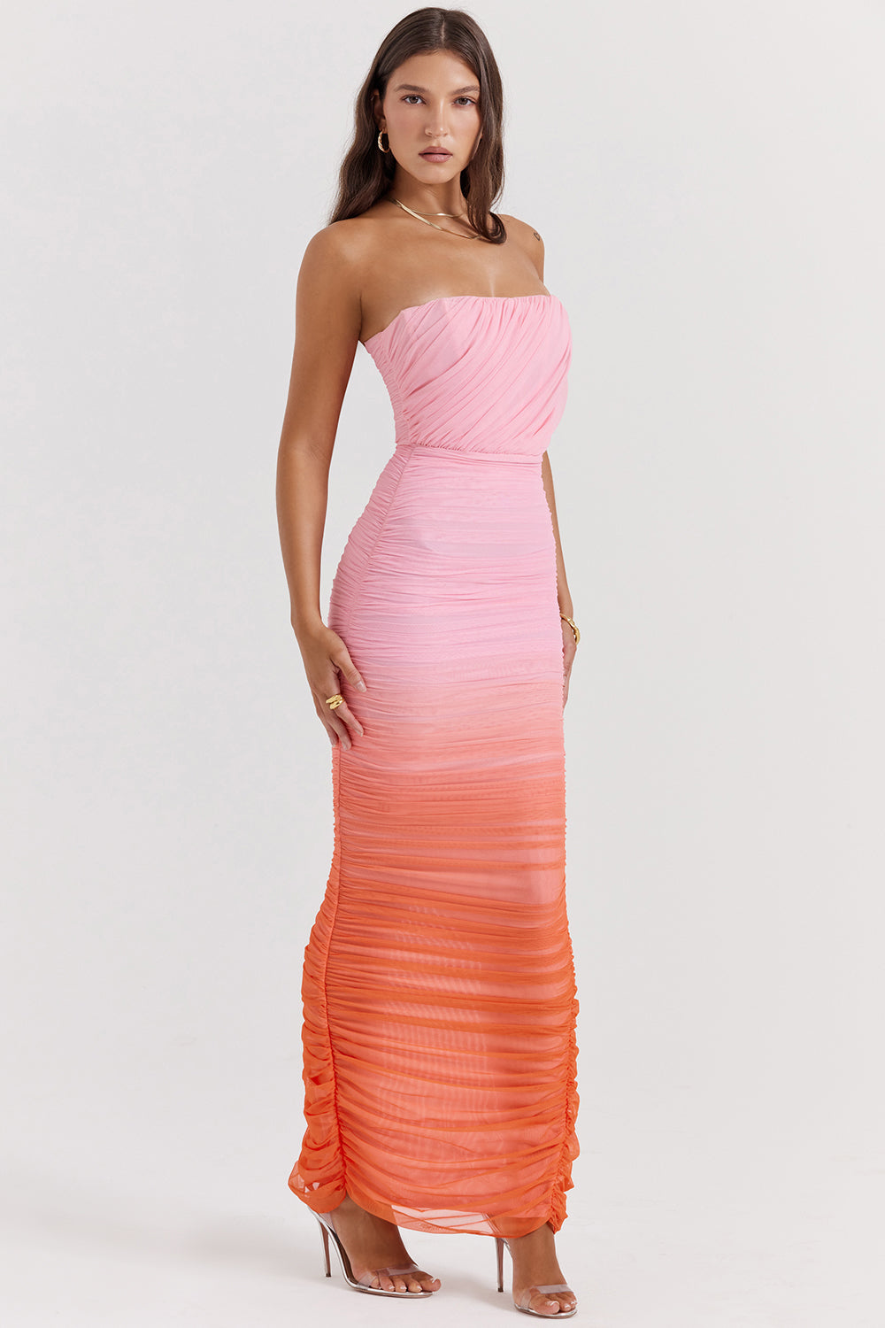 Maxi dress with ruffles