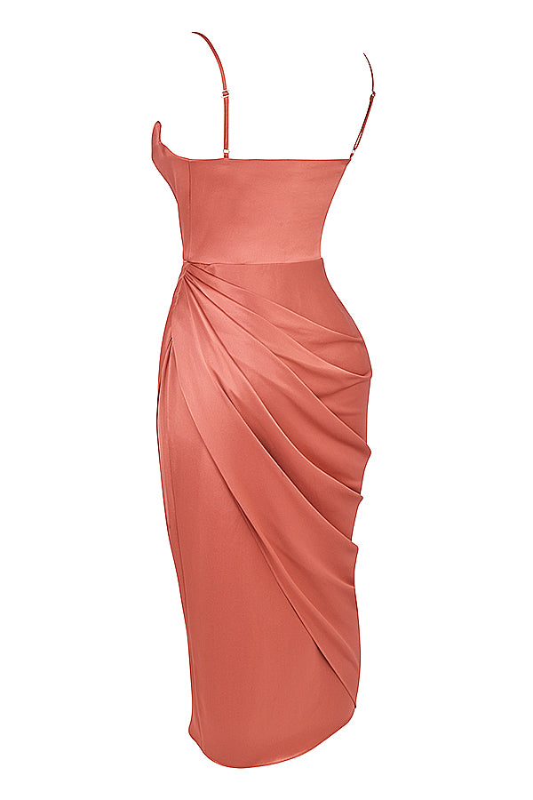 Satin balcony corset dress