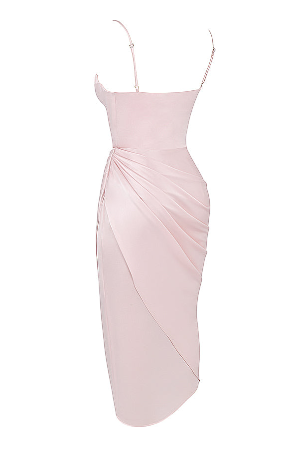 Satin balcony corset dress