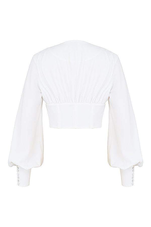 White corset with laces