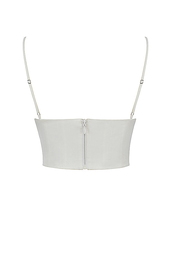 Ivory satin corset