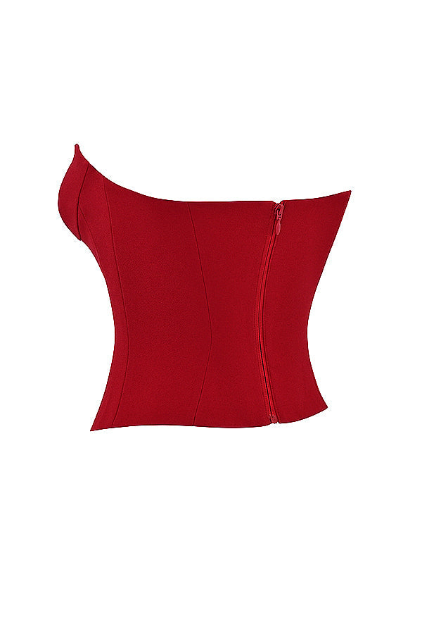 Deep cut corset with maxi skirt