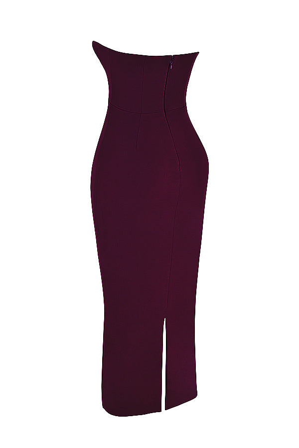 Strapless corset maxi dress