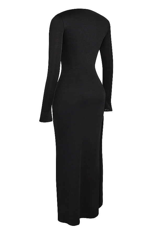 Black cut out maxi dress